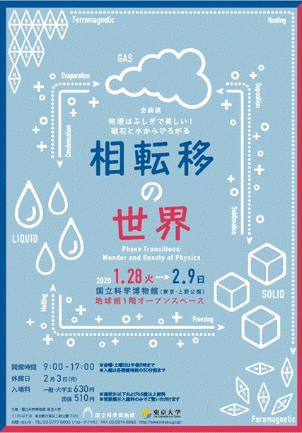 東京カレッジ＋国立科学博物館　共同イベント講演会「物理はふしぎで美しい！　磁石と水からひろがる相転移の世界」